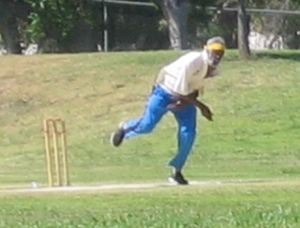 Ted Hayes bowling