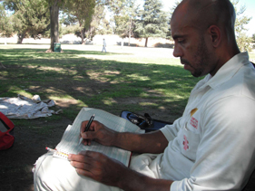 Theo Hayes keeping score